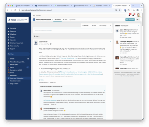 Screenshot der heise security PRO community